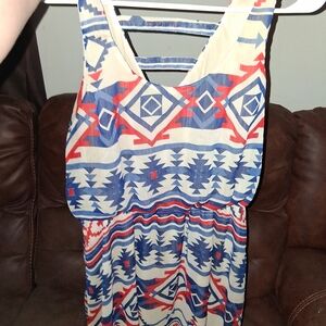 Xhilaration Womens One Piece (Drrss) in Red White and Blue